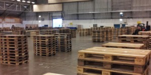 All the participant tables are built with pallets.