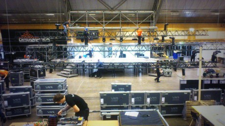 Mainstage being build - by @MainstageDH