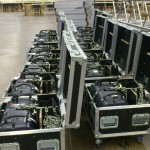 Truss Motors in their flightcases, ready to be used.