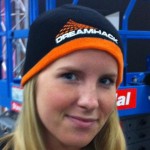 One of the Crewmembers showing off a DreamHack hat you can buy. (100 SEK)